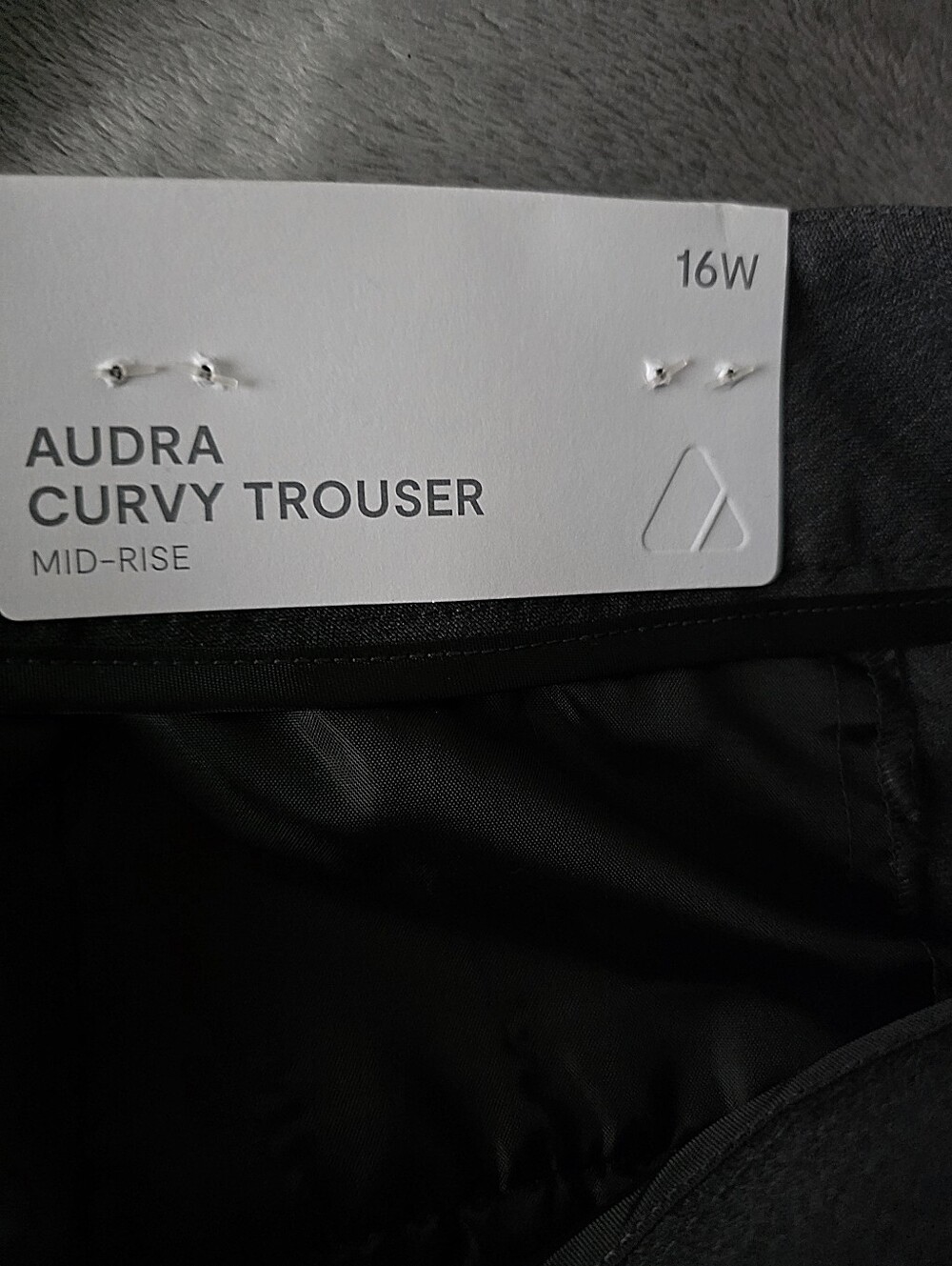 NWT Liz Claiborne Audra Mid-Rise Straight Trousers Charcoal Gray Plus Size 16W - Picture 4 of 9